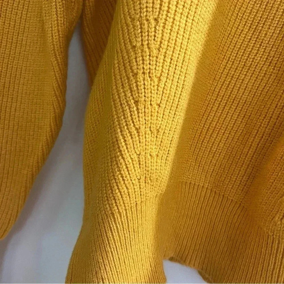 Elodie women’s mustard yellow knit sweater long sleeve crew neck size xl new - Picture 4 of 11